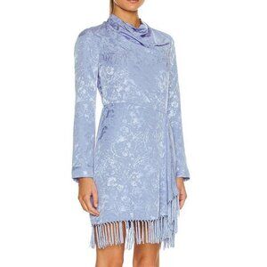 Simkhai Vivian Fringe Dress Periwinkle Size 6 BNWT